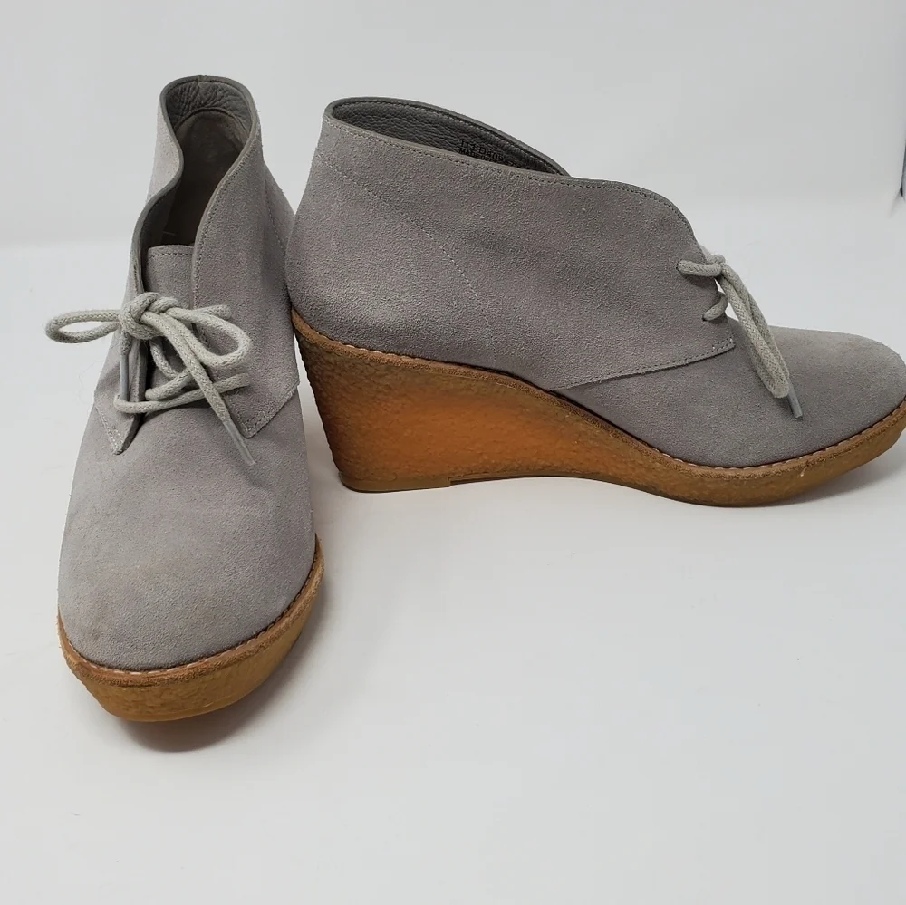 COLE HAAN- Suede Wedge Booties- Women's- Size 6.5B